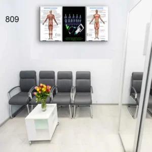 809:لوحة الحجامة من اربع اطارات