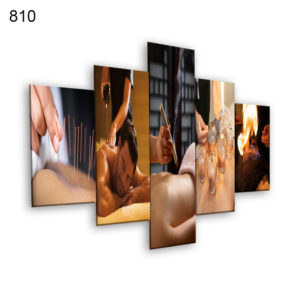 810:لوحة الحجامة من خمس اطارات