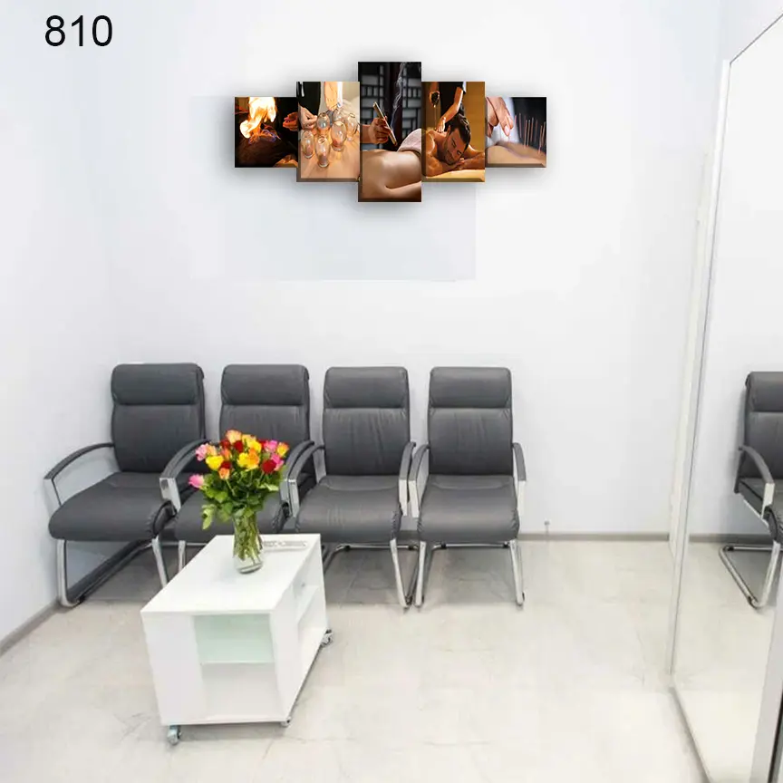 810:لوحة الحجامة من خمس اطارات